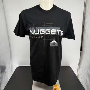 Vintage 90s Denver Nuggets NBA Logo 7 Basketball Single Stitched T-Shirt